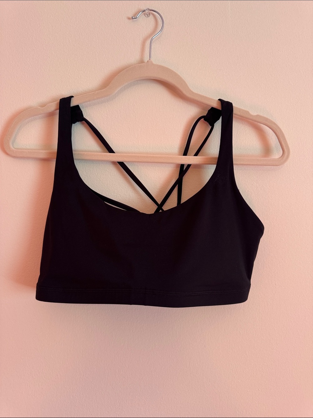 CRZ YOGA Black Strappy Crossback Sports Bra